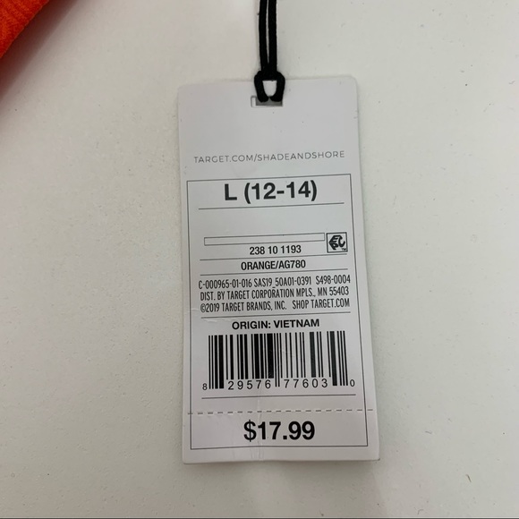 Shade & Shore Deep Orange Swimsuit Bikini Bottoms Low Coverage Cheeky New Nwt - Picture 12 of 16